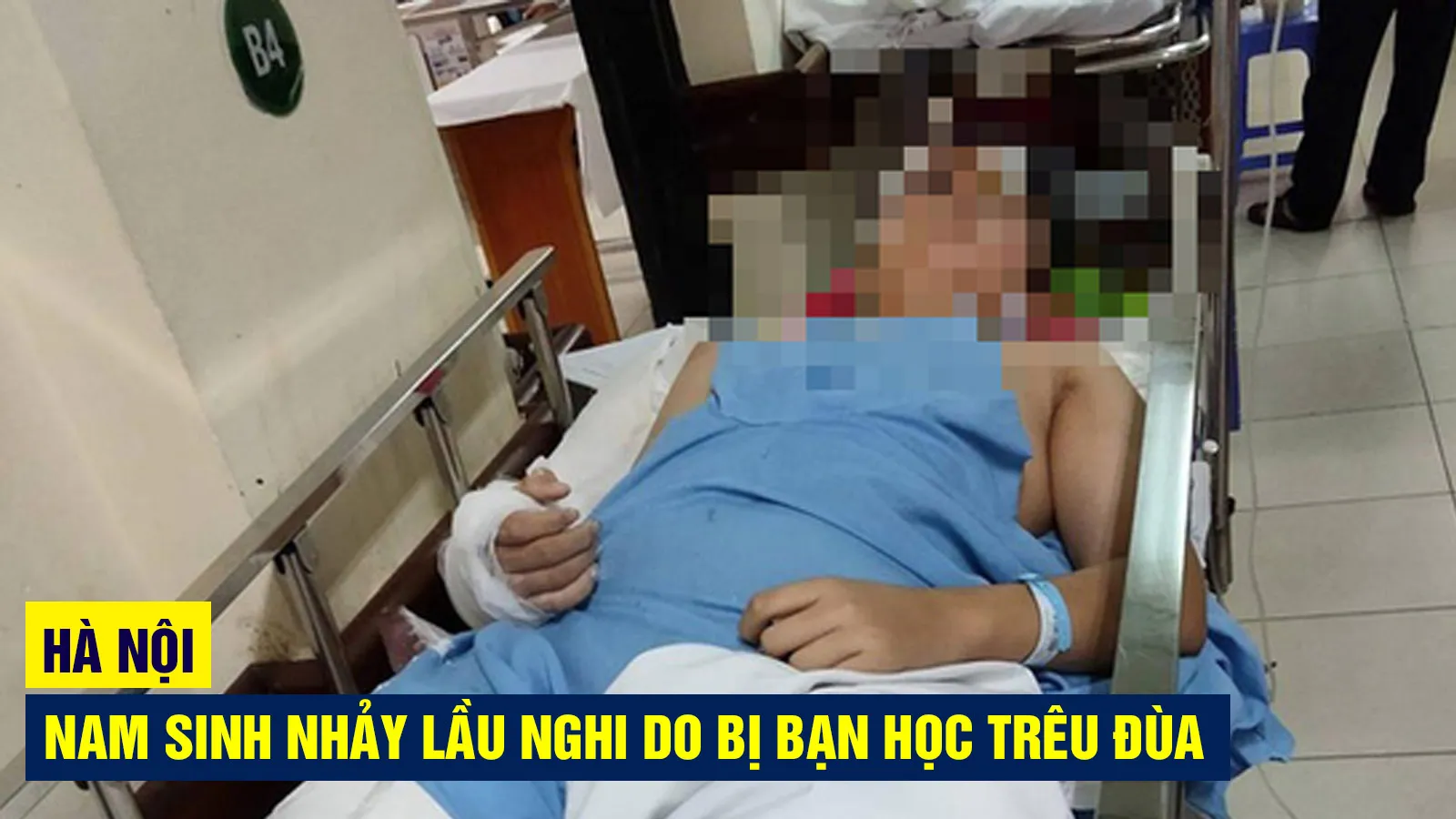 Hà Nội: Nam sinh nhảy lầu nghi do bị bạn học trêu đùa