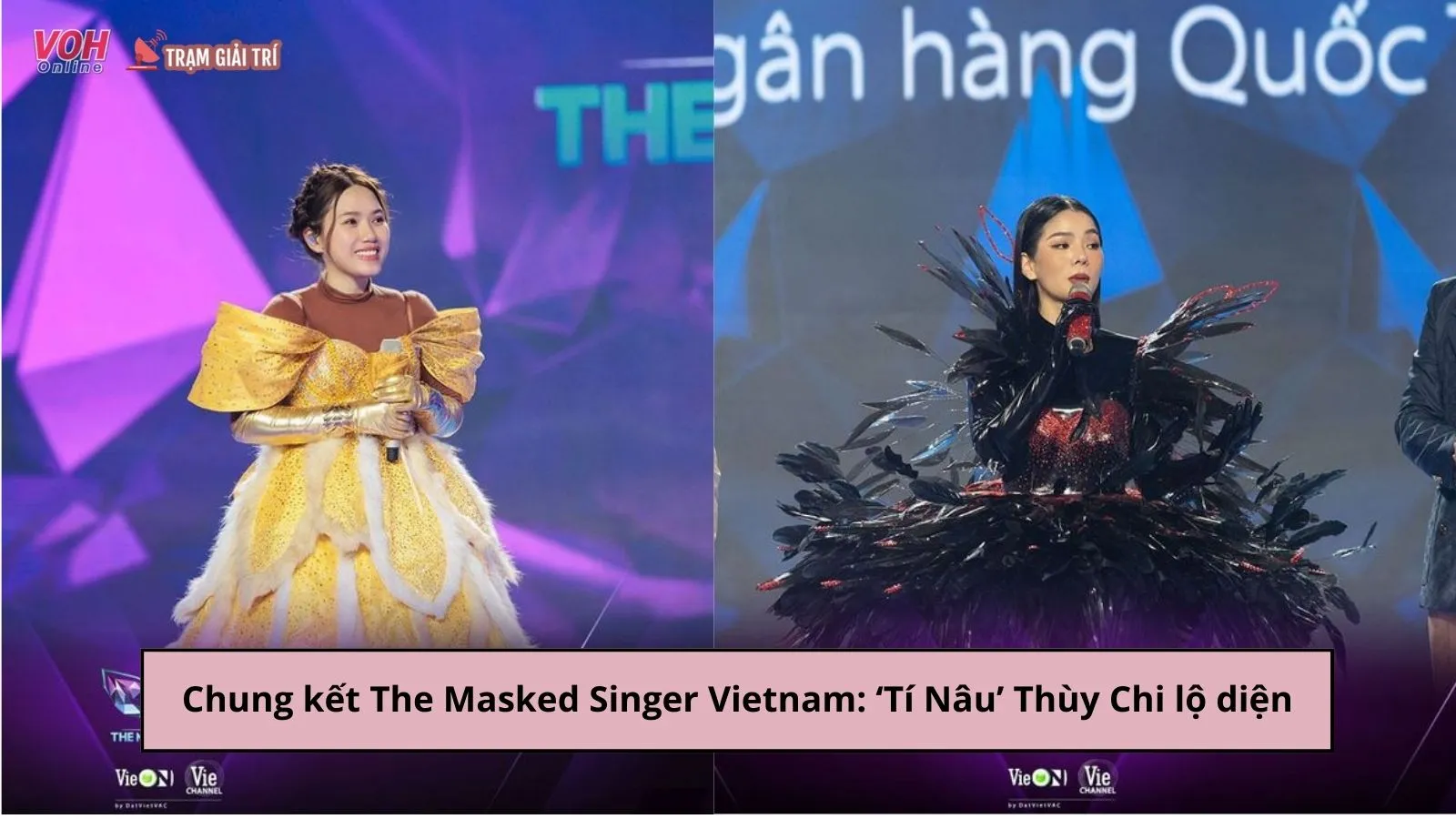 Chung kết The Masked Singer Vietnam: ‘Tí Nâu’ Thùy Chi lộ diện, Lệ Quyên hóa thân là Thiên Nga Đen