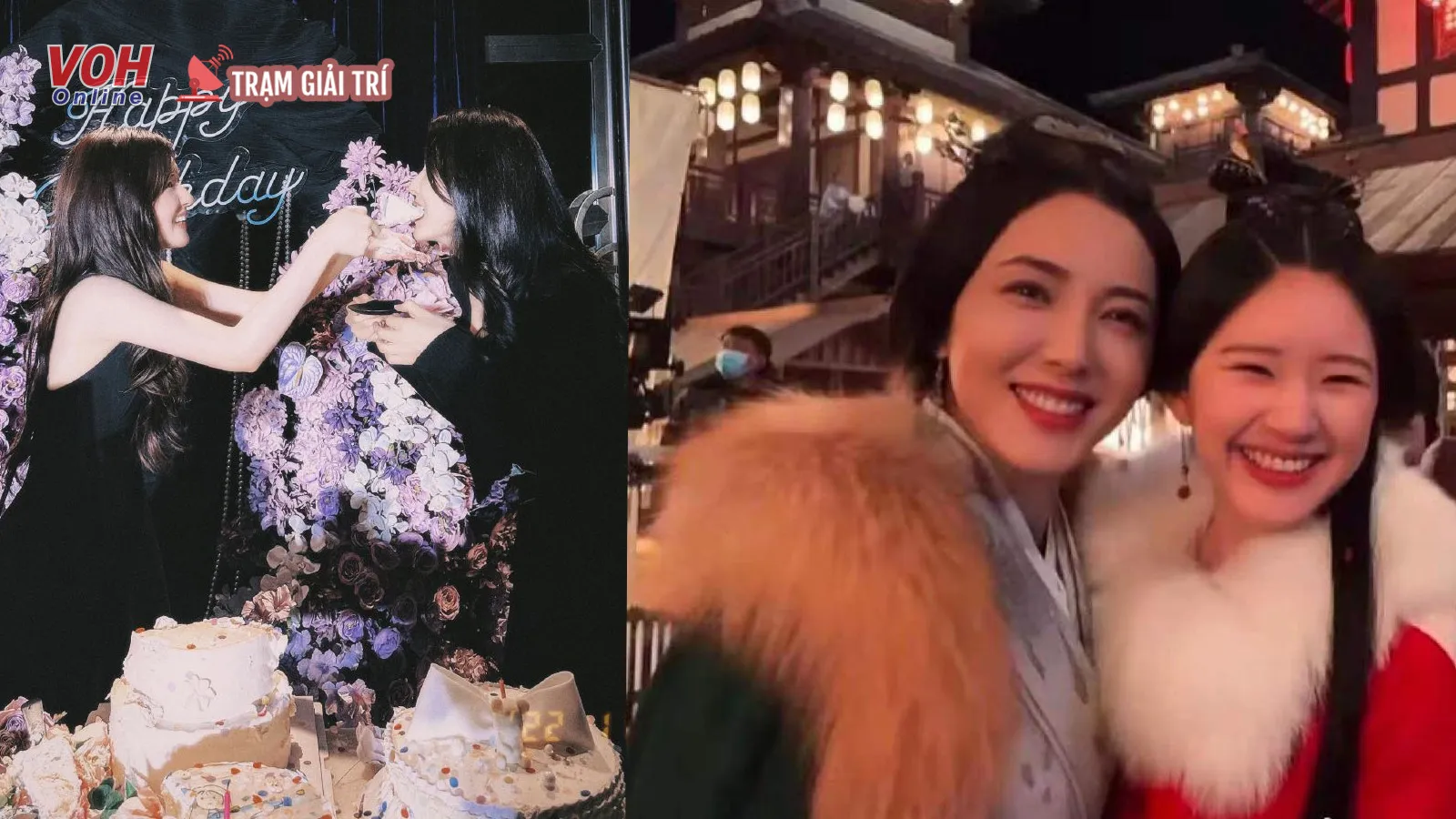 Triệu Lộ Tư đút bánh kem cho mẹ Tăng Lê no.1 hot search Weibo