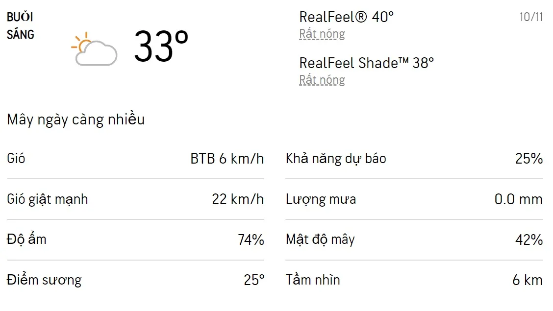 Dự báo thời tiết TPHCM hôm nay 10/11 và ngày mai 11/11/2022: Chiều có mưa rào