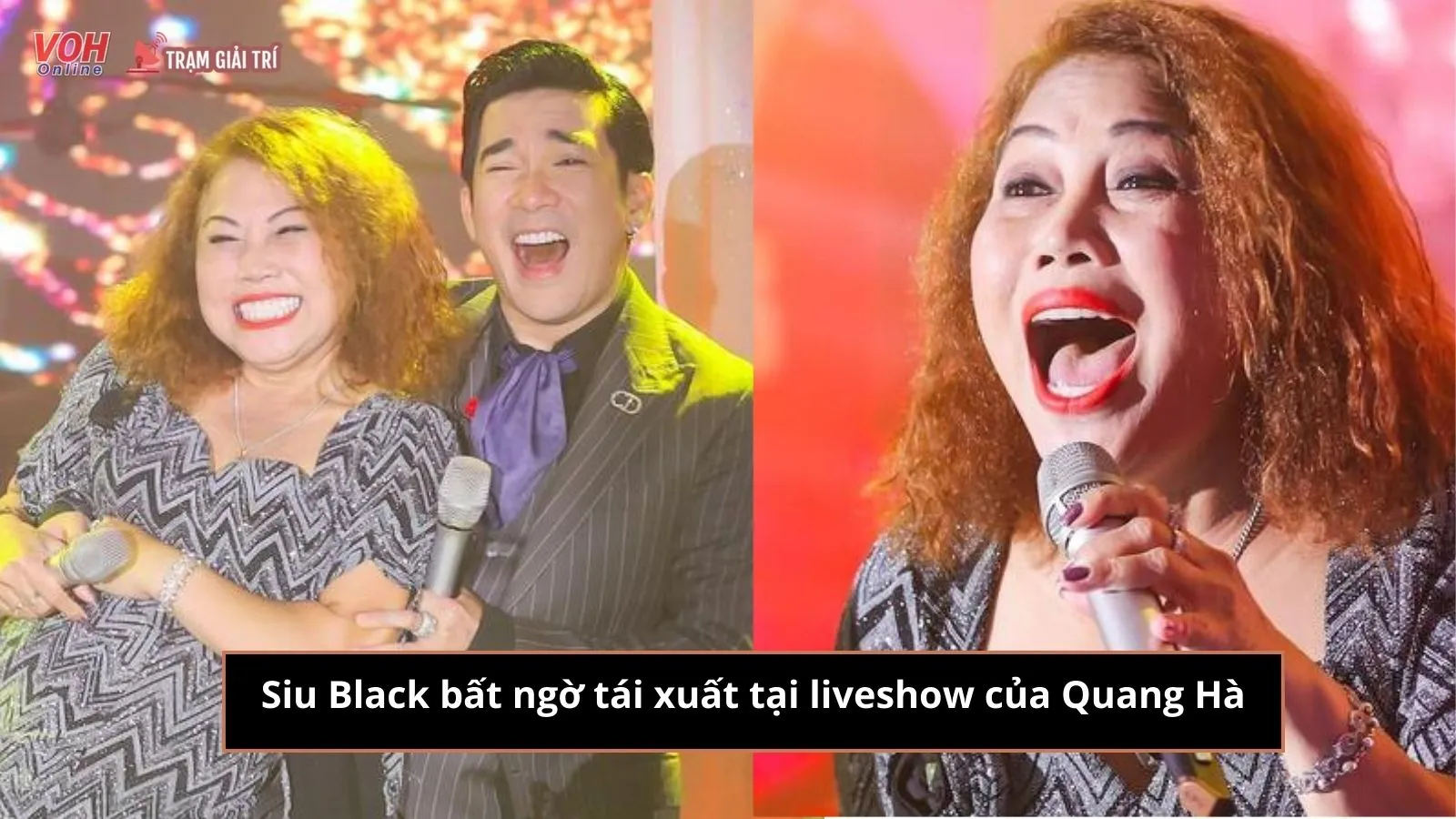 Siu Black bất ngờ tái xuất tại liveshow của Quang Hà