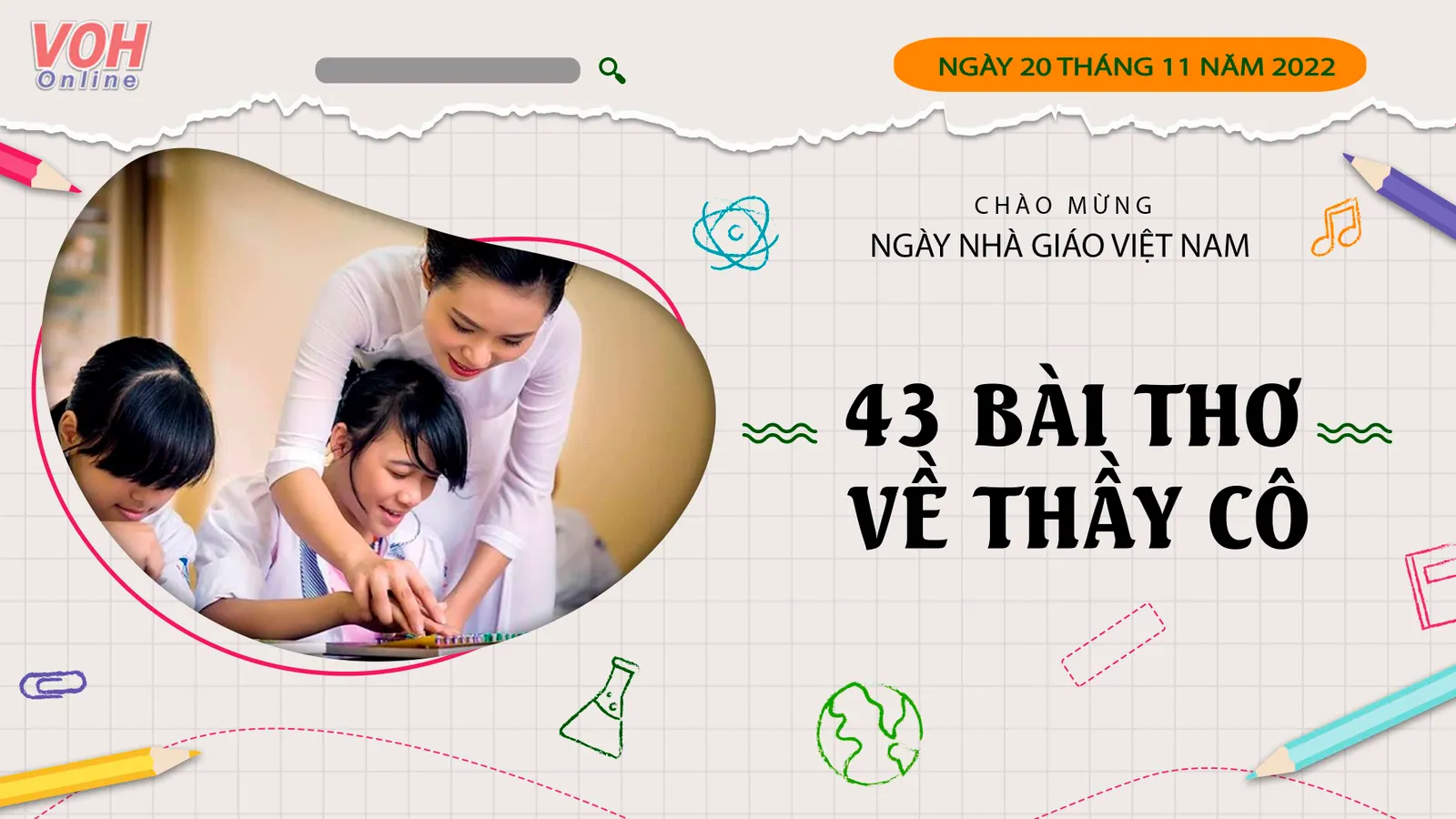 91 bài thơ về thầy cô, chùm thơ hay về thầy cô và mái trường