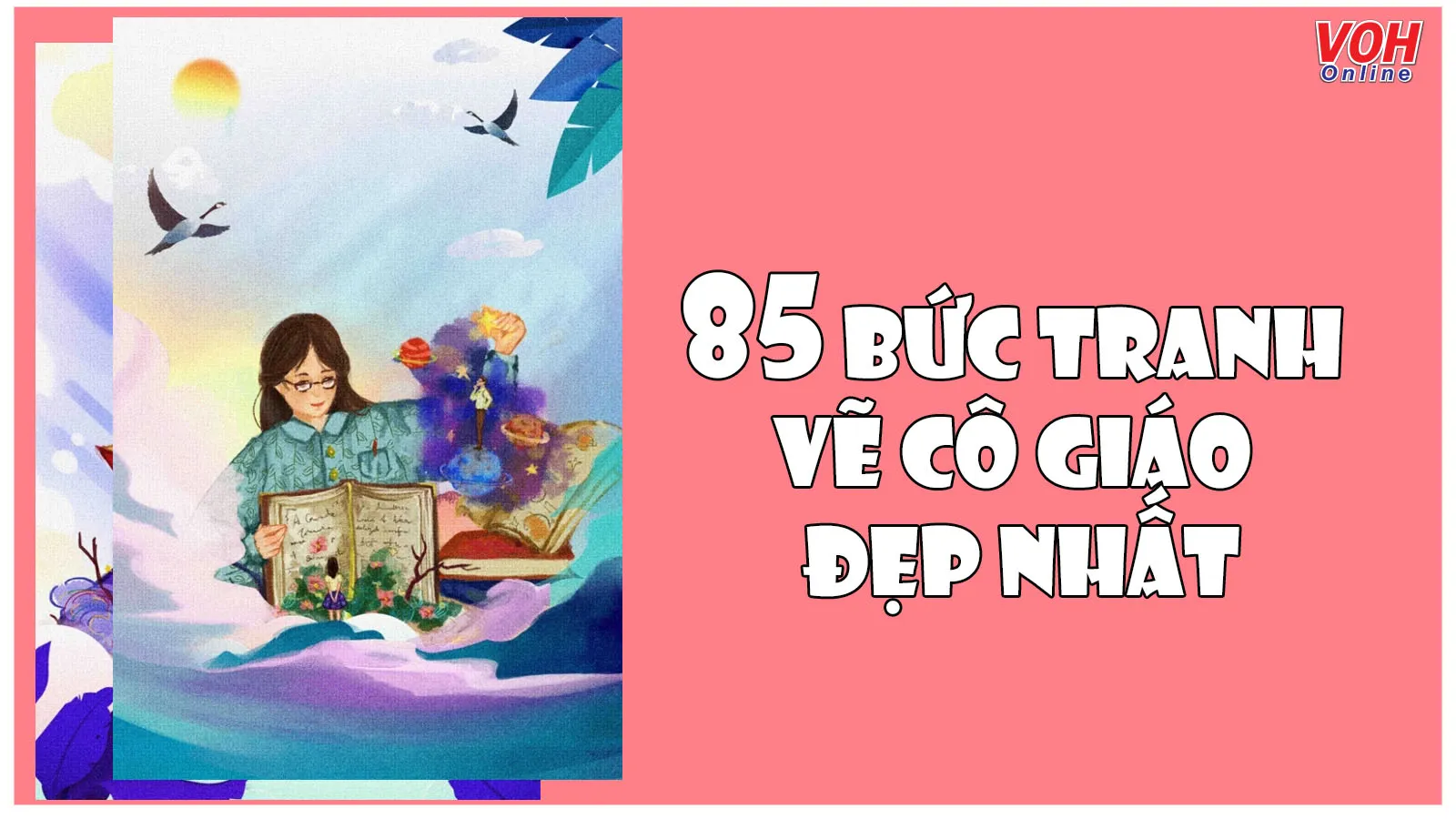 85 bức tranh vẽ cô giáo đẹp, ý nghĩa nhân ngày 20/11