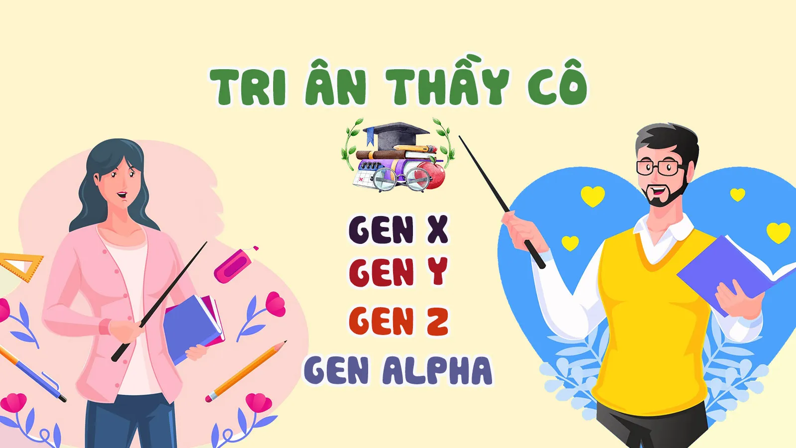 Cách tri ân thầy cô của gen X, gen Y khác gì gen Z, gen Alpha?