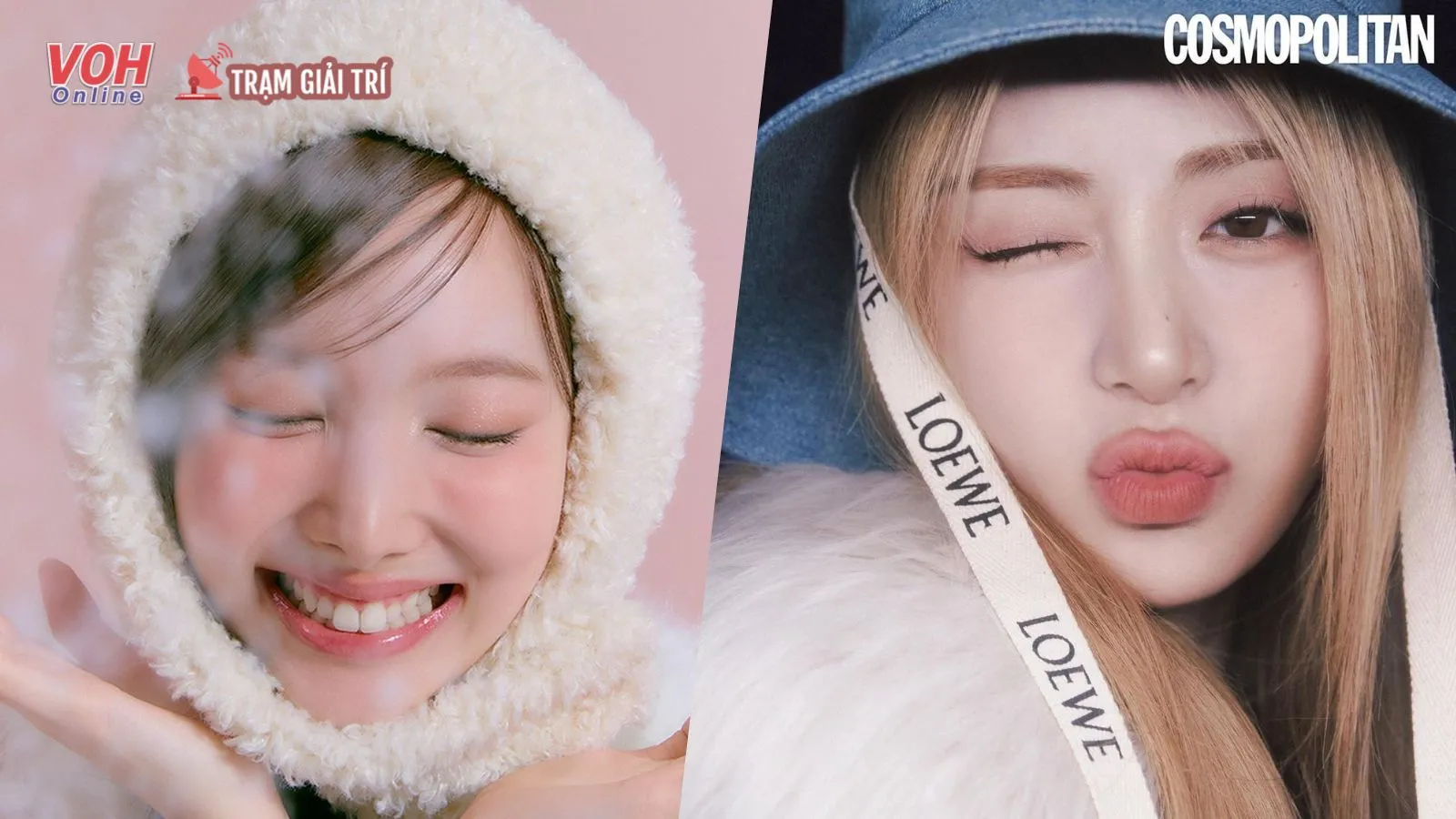 Nayeon (TWICE) và Yunjin (LE SSERAFIM) khoe visual xinh đẹp đối lập trên tạp chí Cosmopolitan