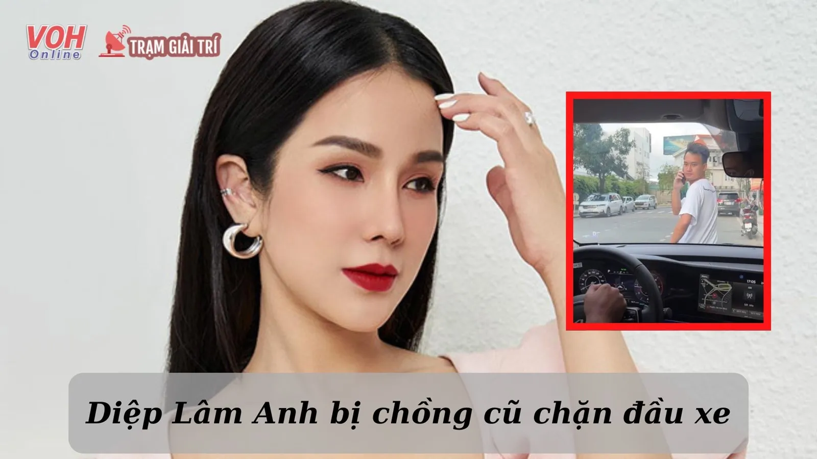 Diệp Lâm Anh bật khóc vì bị chồng cũ chặn đầu xe, tranh cãi to tiếng trước mặt con