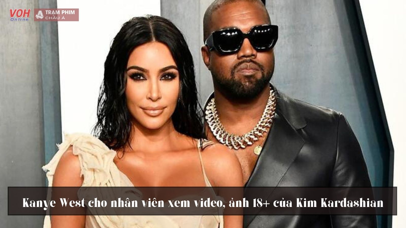 Kanye West bị tố cáo cho nhân viên xem video, ảnh 18+ của Kim Kardashian