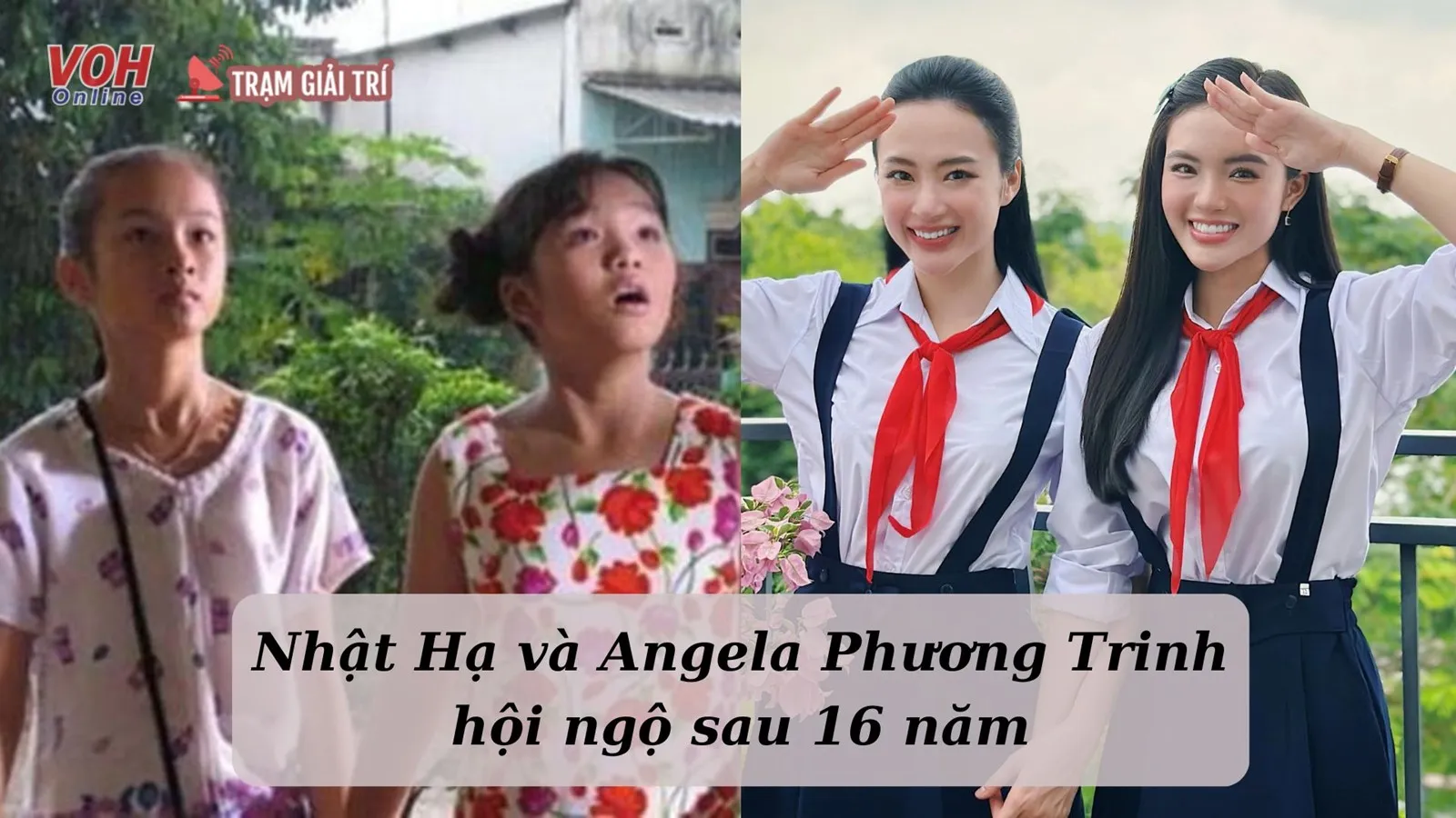 Angela Phương Trinh và Nhật Hạ tái hiện tạo hình phim Mùi Ngò Gai