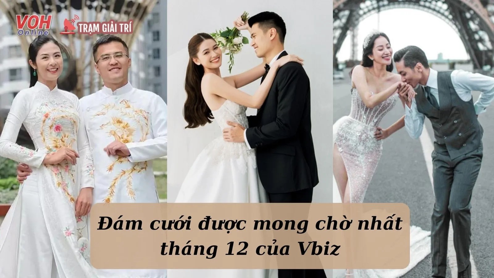 3 đám cưới Vbiz hot nhất tháng 12: Khánh Thi bị chồng giấu kín thông tin, Ngọc Hân làm thiệp độc đáo