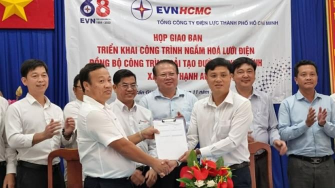 Ngầm hóa lưới điện tại xã Thạnh An, huyện Cần Giờ