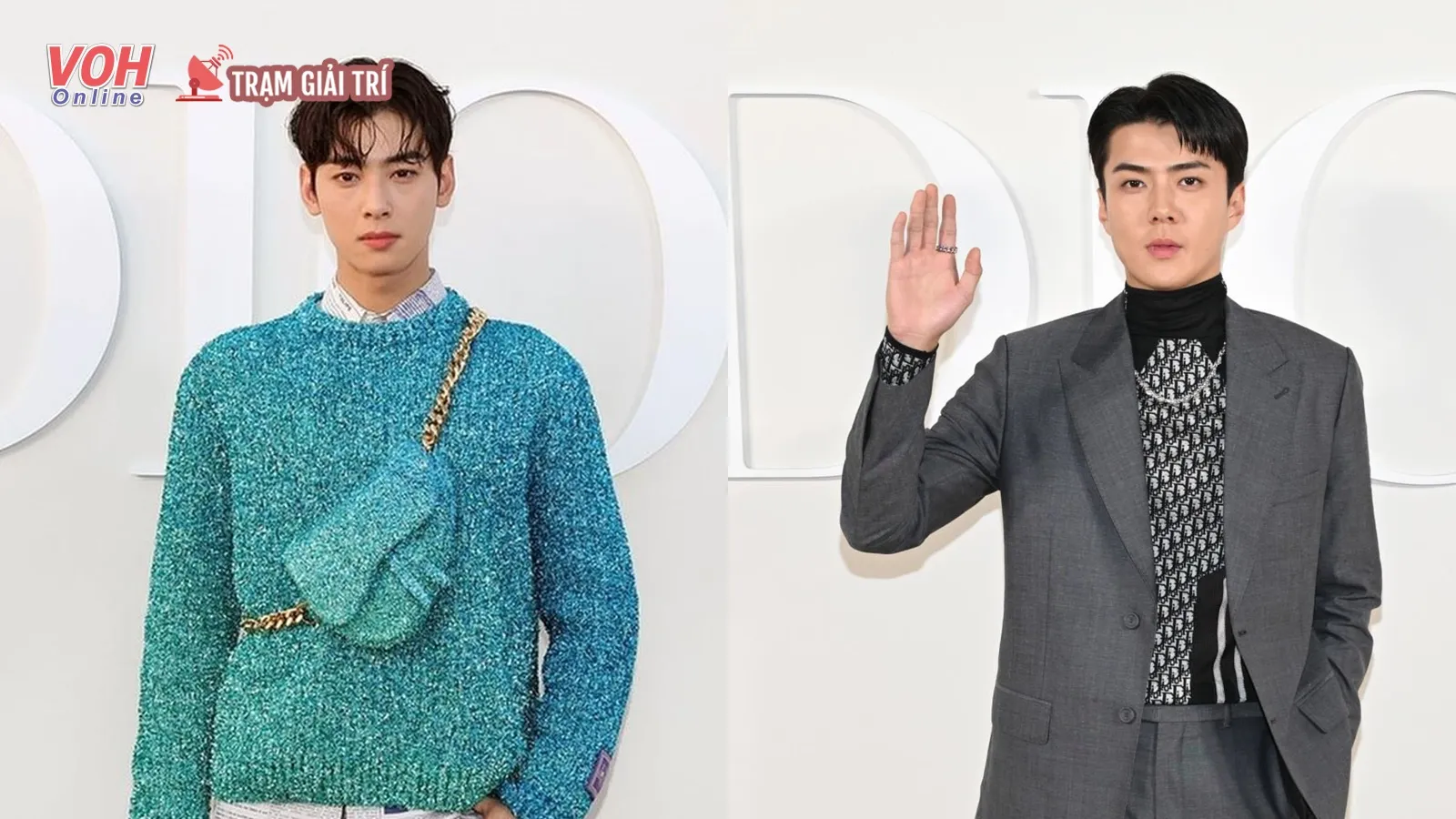 Cha Eun Woo và Oh Sehun khoe visual cực phẩm tại show diễn Dior