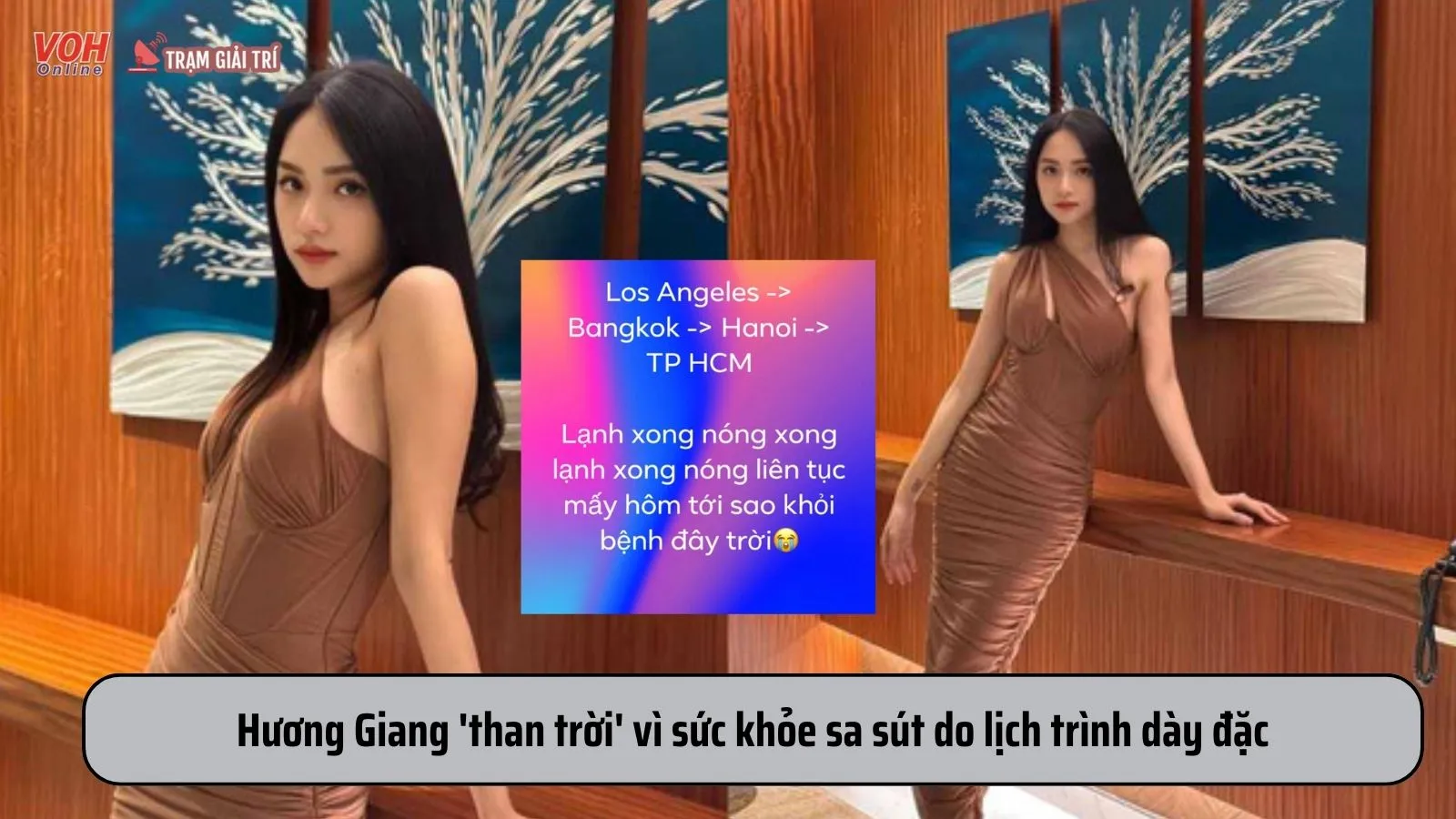 Hương Giang than vãn vì sức khỏe sa sút do lịch trình dày đặc