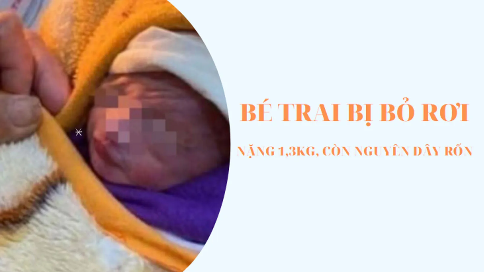 Nam Định: Bé trai sơ sinh nặng 1,3kg bị bỏ rơi trước cổng nhà thờ