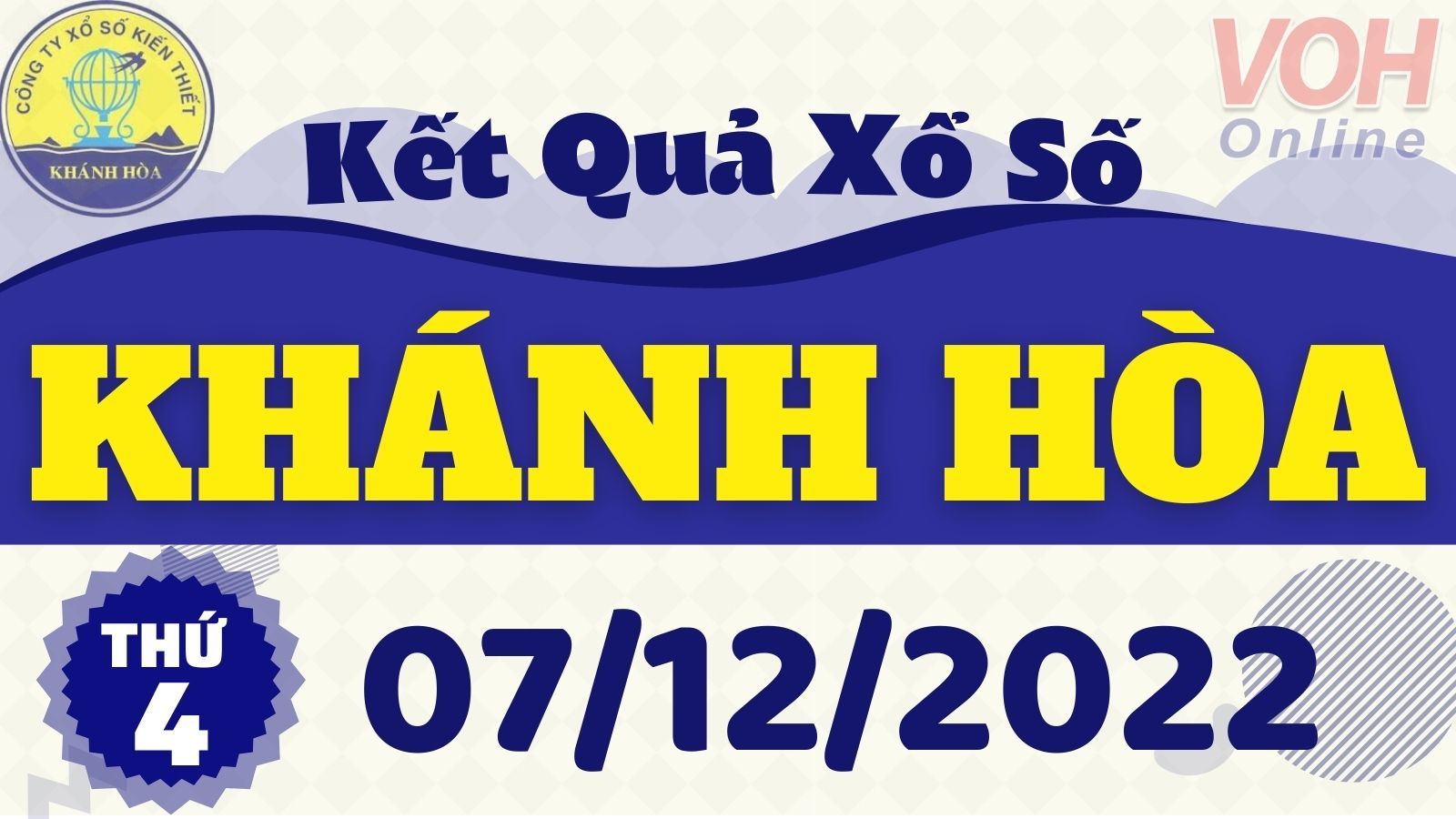 XSKH 7/12 - Kết quả xổ số Khánh Hòa hôm nay thứ 5 ngày 7/12/2022