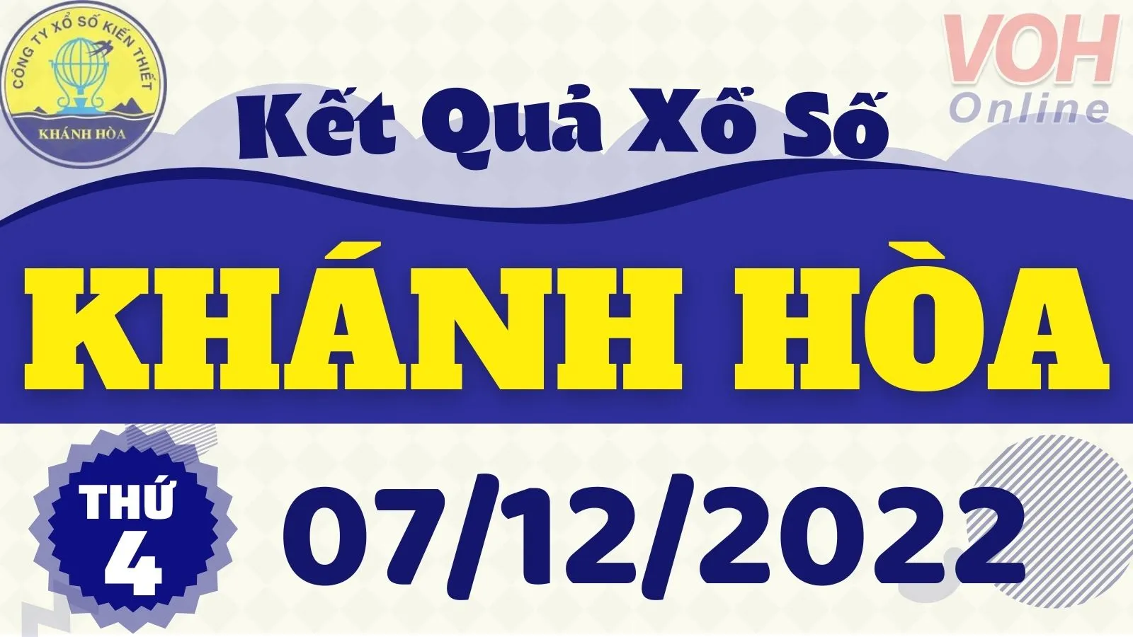 XSKH 7/12 - Kết quả xổ số Khánh Hòa hôm nay thứ 5 ngày 7/12/2022
