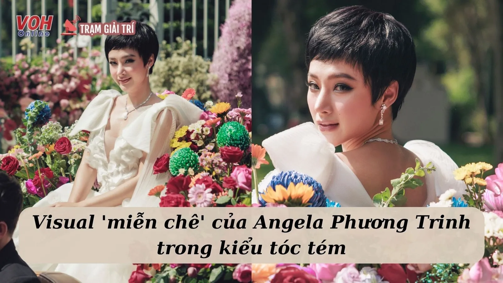 Angela Phương Trinh lộng lẫy trong kiểu tóc tém cá tính