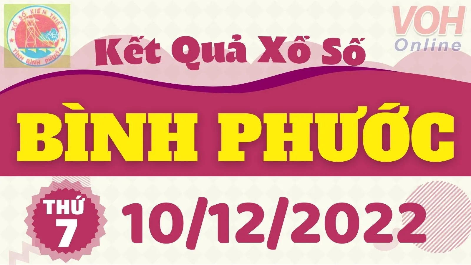 XSBP 10/12 - Kết quả xổ số Bình Phước hôm nay thứ 7 ngày 10/12/2022