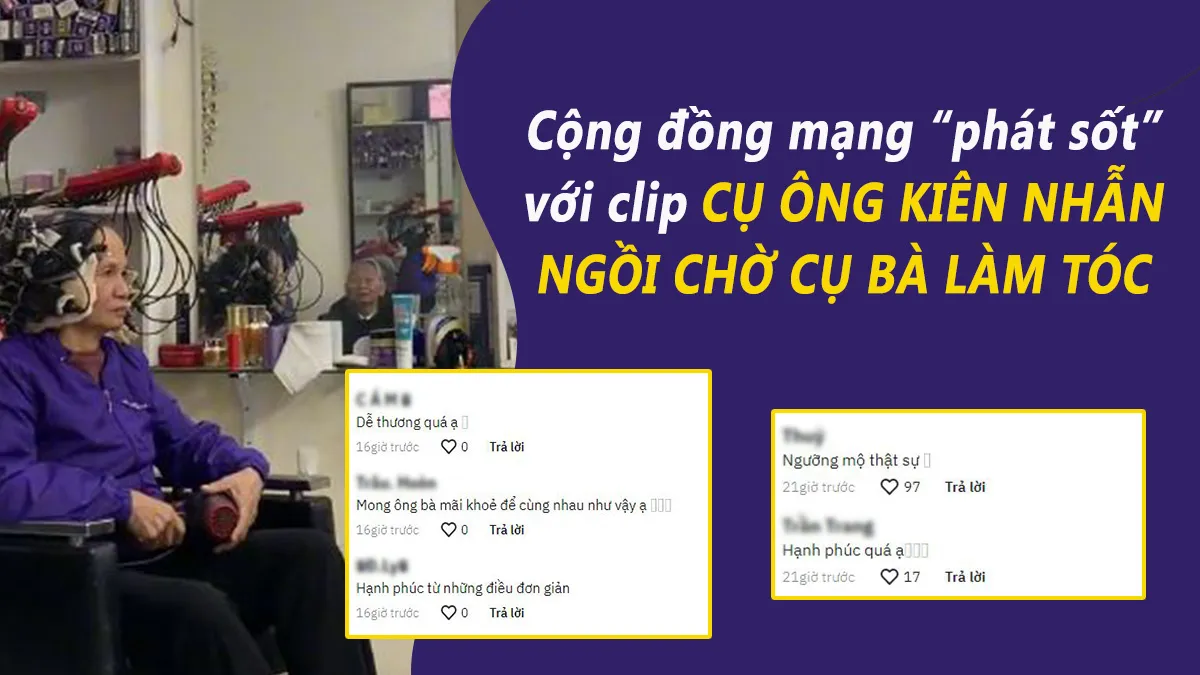 Cụ ông đưa cụ bà đi làm tóc giữa trời giá rét khiến cộng đồng mạng xuýt xoa ngưỡng mộ