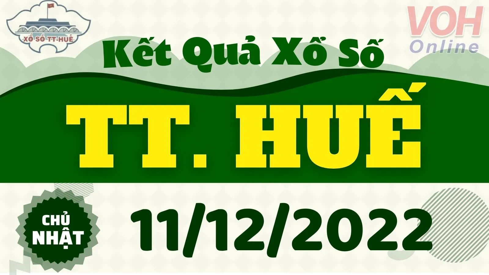 XSTTH 11/12 - Kết quả xổ số Thừa Thiên Huế hôm nay chủ nhật ngày 11/12/2022