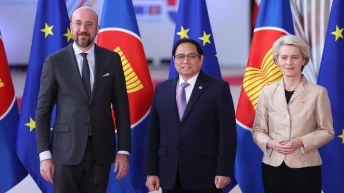 Hội nghị Cấp cao 45 năm ASEAN-EU: Thủ tướng đề nghị EU khẩn trương gỡ bỏ thẻ vàng với thuỷ sản VN