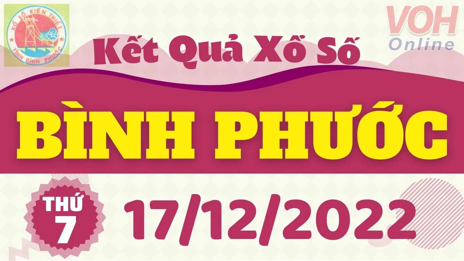 XSBP 17/12 - Kết quả xổ số Bình Phước hôm nay thứ 7 ngày 17/12/2022