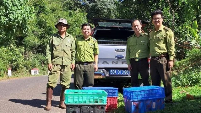 Bình Phước: Thả hàng chục loài động vật quý hiếm về rừng