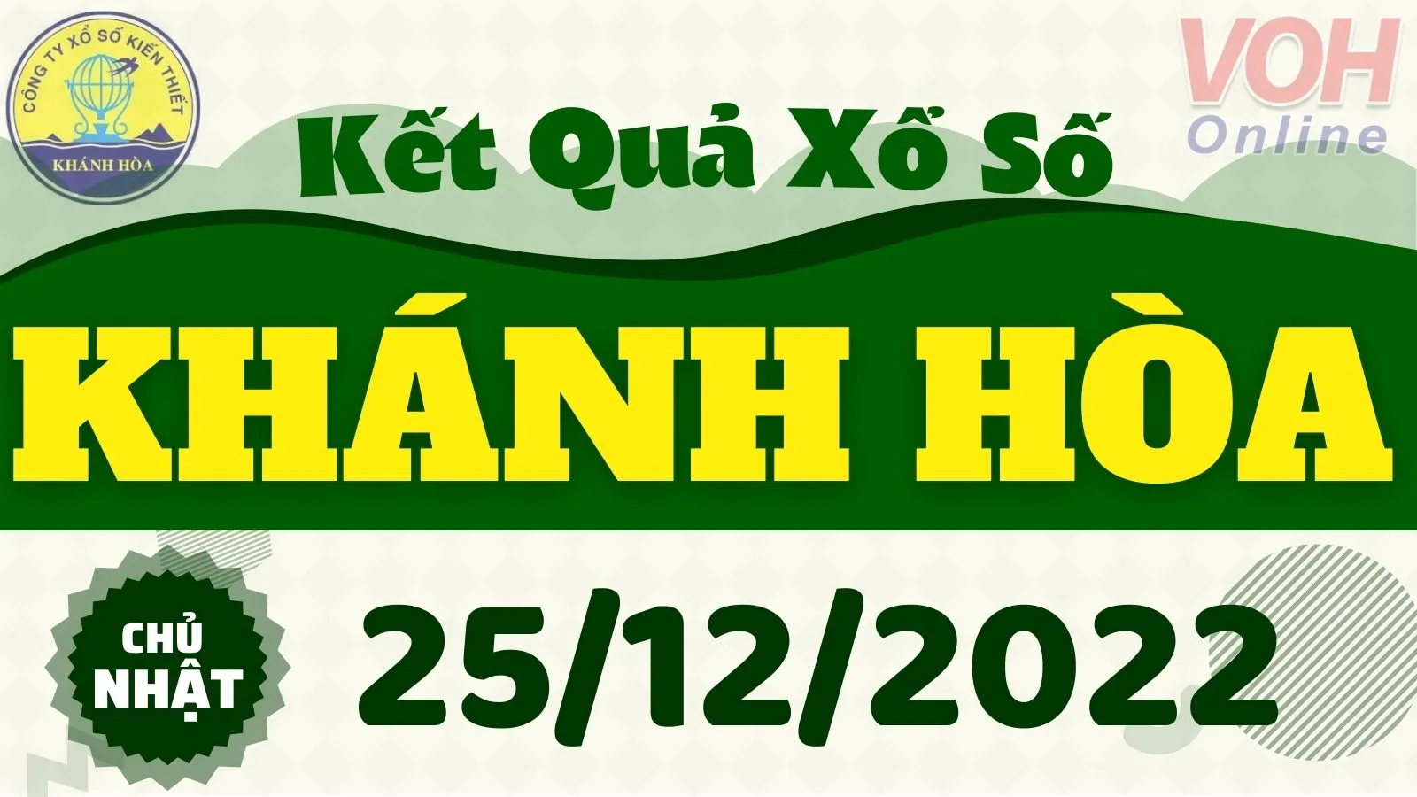 XSKH 25/12 - Kết quả xổ số Khánh Hòa hôm nay chủ nhật ngày 25/12/2022