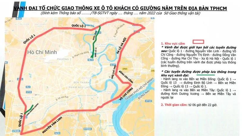 Đề xuất cấm xe giường nằm vào trung tâm TPHCM từ ngày 10/1/2023