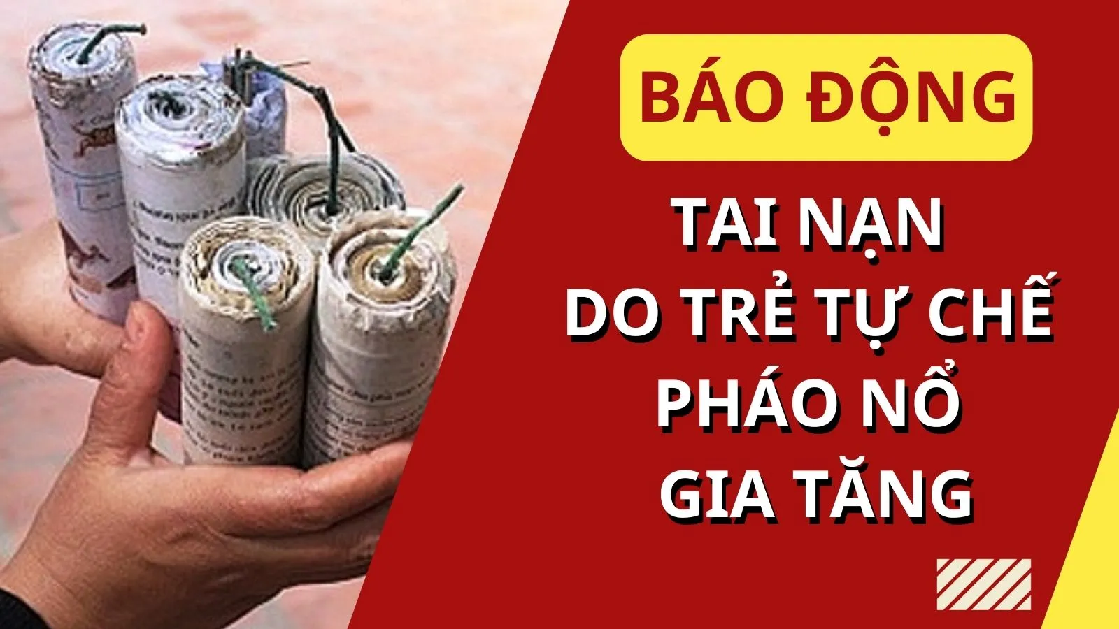 Báo động tai nạn do trẻ tự chế pháo nổ gia tăng dịp cận Tết