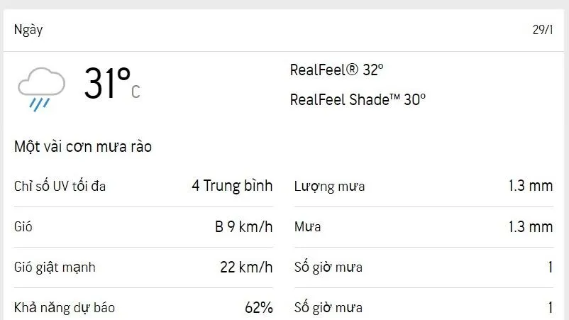 Dự báo thời tiết TPHCM hôm nay 29/1 và ngày mai 30/1/2023: sáng dịu mát, chiều có mưa rải rác