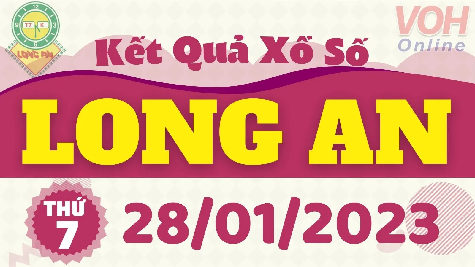 XSLA 28/1 - Kết quả xổ số Long An hôm nay thứ 7 ngày 28/1/2023