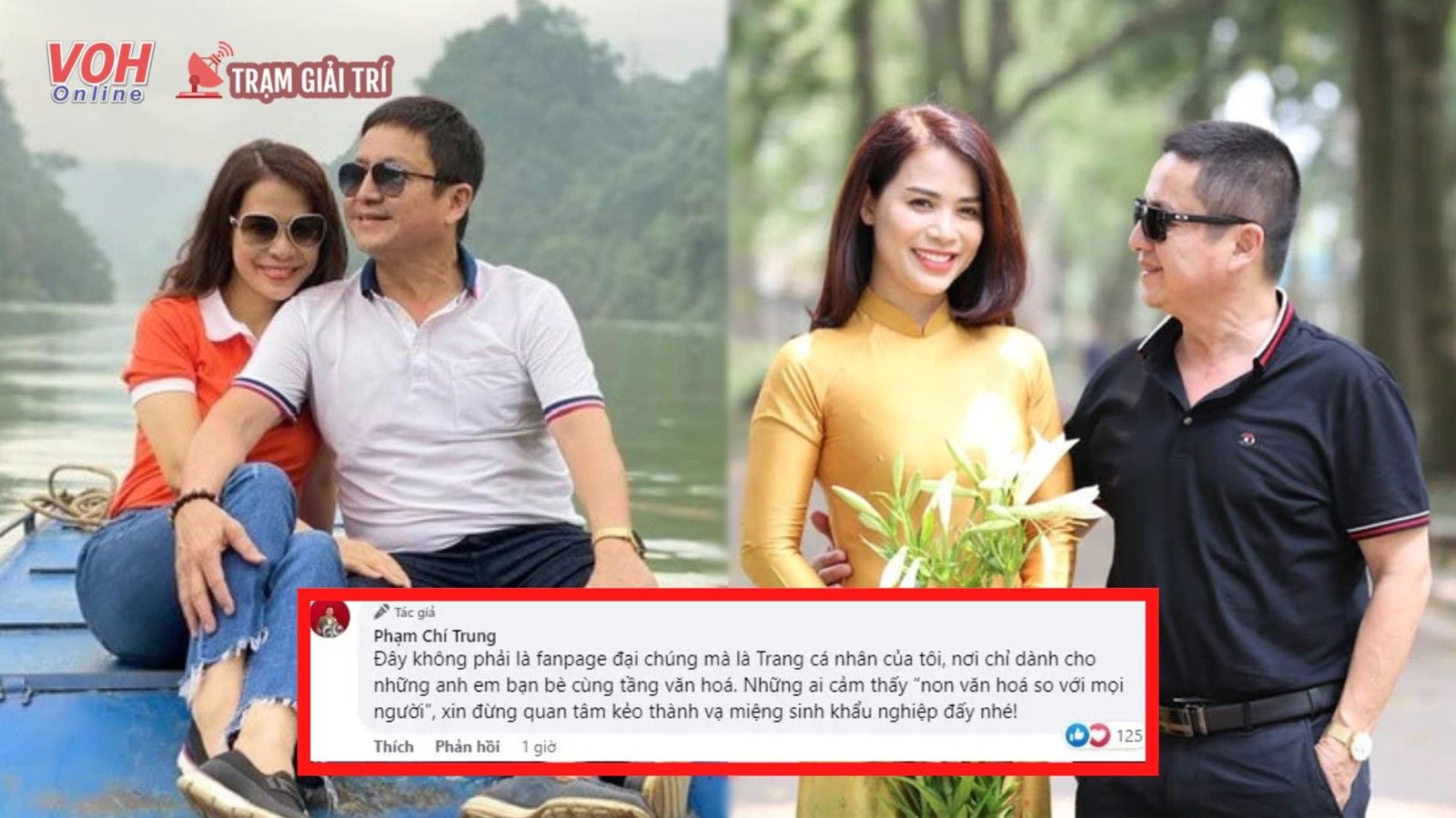 Nghệ sĩ Chí Trung đáp trả khi bị nhận xét là đũa lệch với bạn gái Á hậu