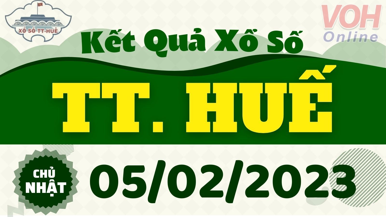 XSTTH 5/2 - Kết quả xổ số Thừa Thiên Huế hôm nay chủ nhật ngày 5/2/2023