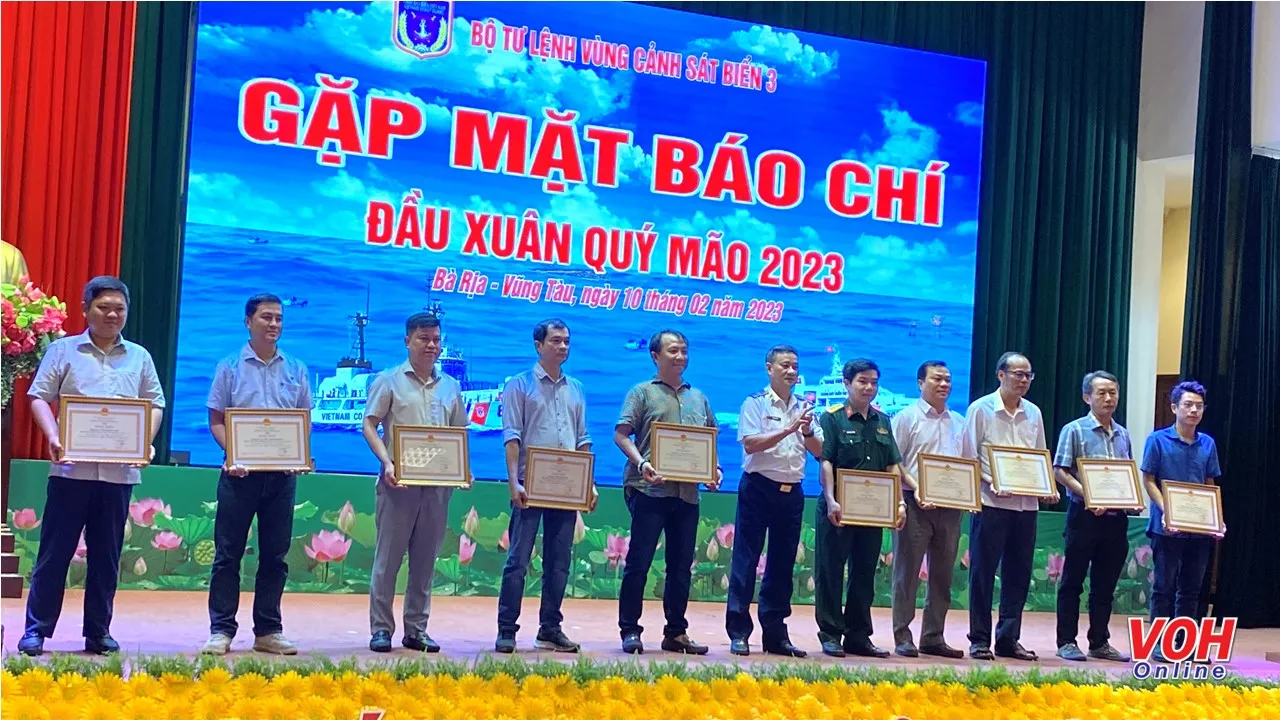 Bộ Tư lệnh Vùng Cảnh sát biển 3 gặp mặt báo chí đầu xuân Quý Mão 2023