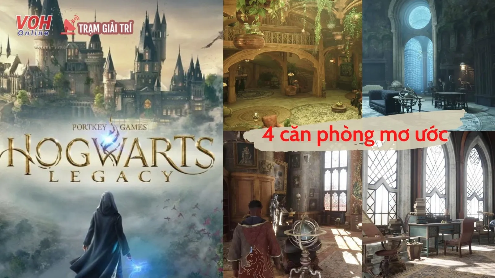 Cận cảnh 4 căn phòng mơ ước trong Hogwarts Legacy