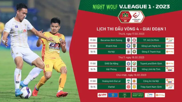 Lịch thi đấu vòng 4 V-League 2023: Hà Nội cố gắng giữ ngôi đầu