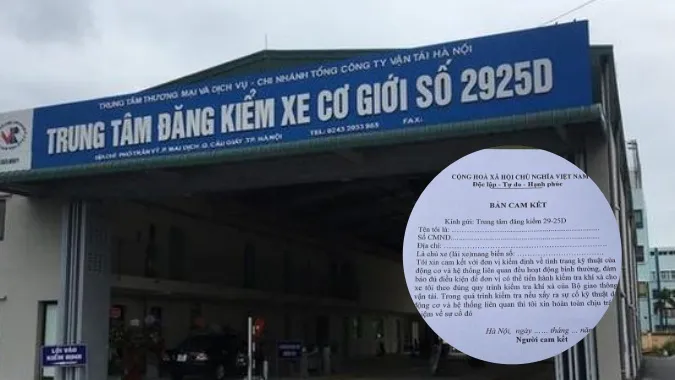 Yêu cầu chấm dứt việc bắt chủ xe ký cam kết kiểm định xe