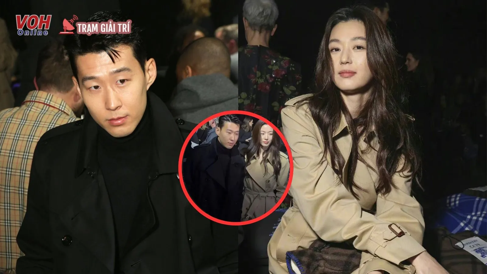 Jun Ji Hyun và Son Heung Min chung khung hình tại sự kiện của Burberry