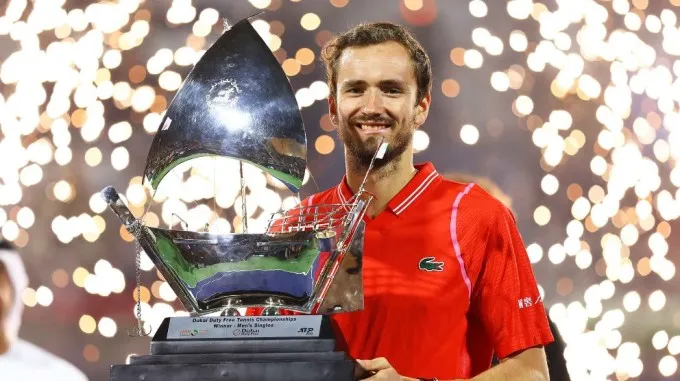 Dubai Championships: Medvedev hạ Rublev lên ngôi vô địch