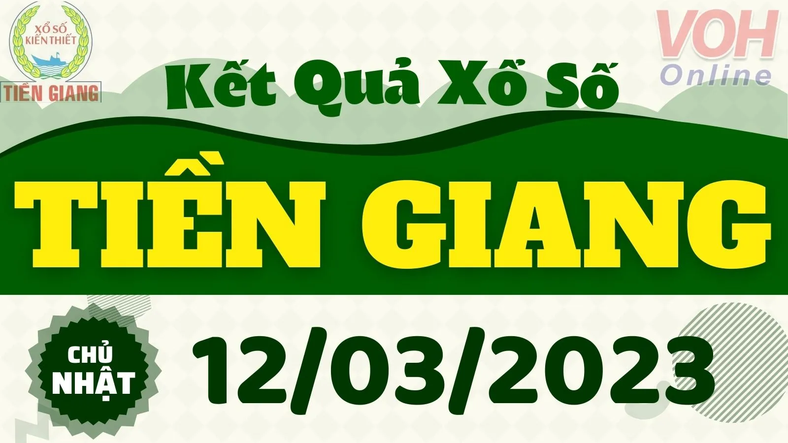 XSTG 12/3 - Kết quả xổ số Tiền Giang hôm nay chủ nhật ngày 12/3/2023
