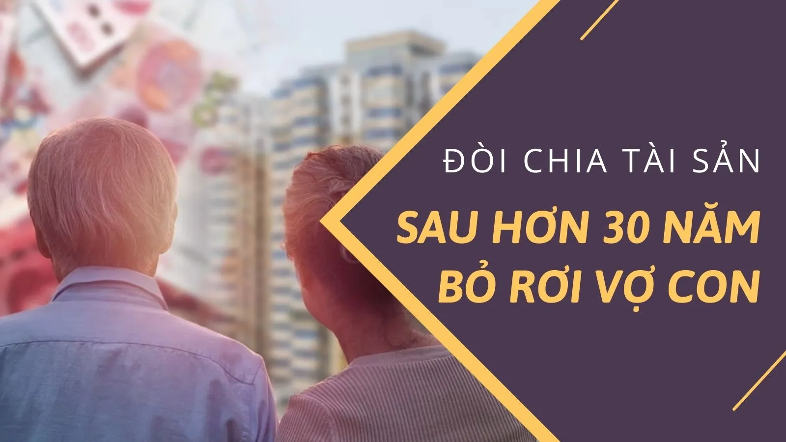 Sau 33 năm bỏ rơi vợ con, người đàn ông trở về đòi phân chia tài sản