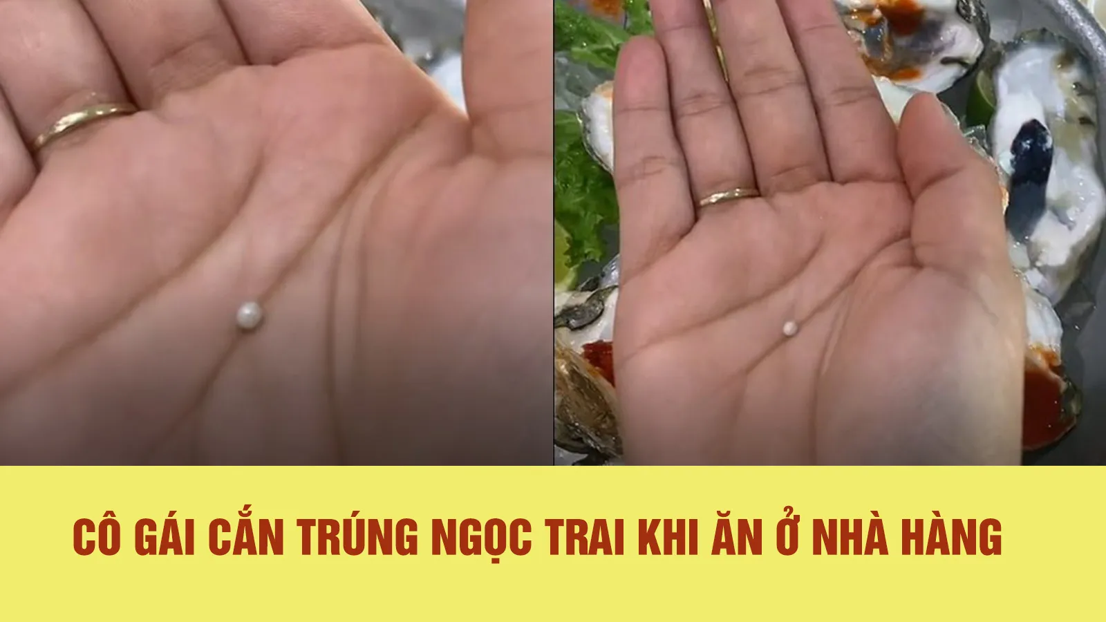 Cắn trúng viên ngọc trai trị giá hàng ngàn USD khi đi ăn hải sản