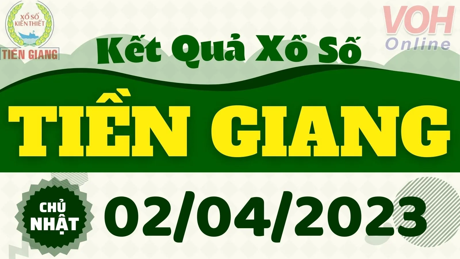 XSTG 2/4 - Kết quả xổ số Tiền Giang hôm nay chủ nhật ngày 2/4/2023
