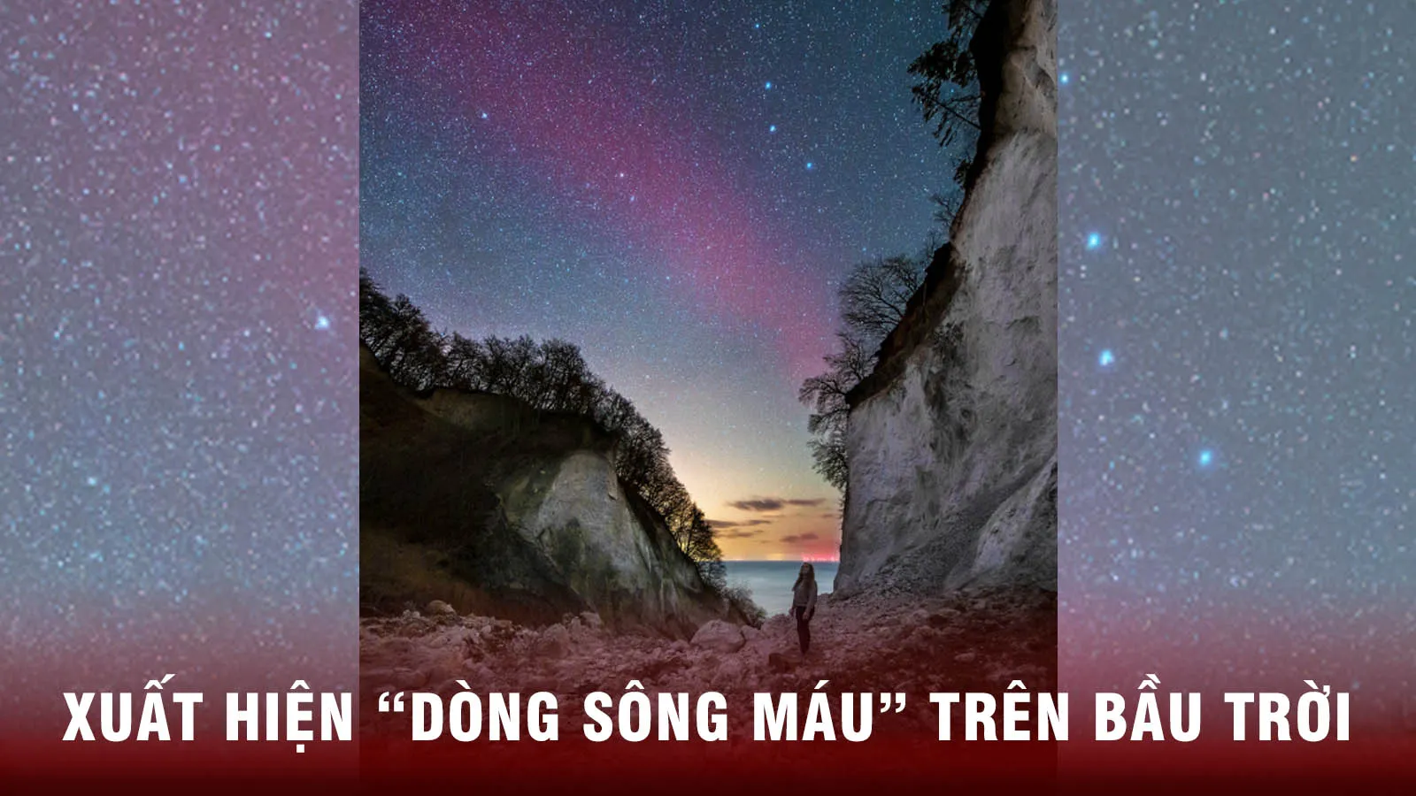 Bầu trời Bắc Âu xuất hiện “dòng sông máu” nhưng không phải cực quang