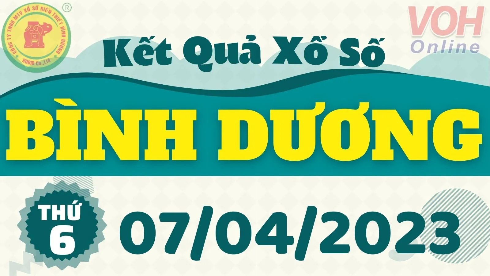 XSBD 7/4 - Kết quả xổ số Bình Dương hôm nay thứ 6 ngày 7/4/2023