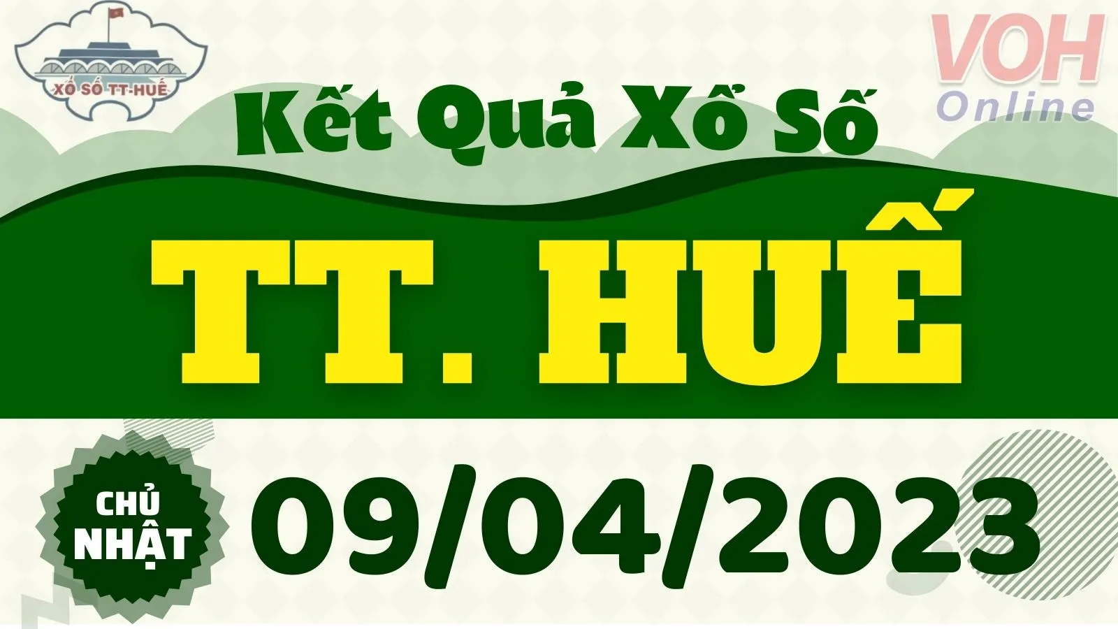 XSTTH 9/4 - Kết quả xổ số Thừa Thiên Huế hôm nay chủ nhật ngày 9/4/2023
