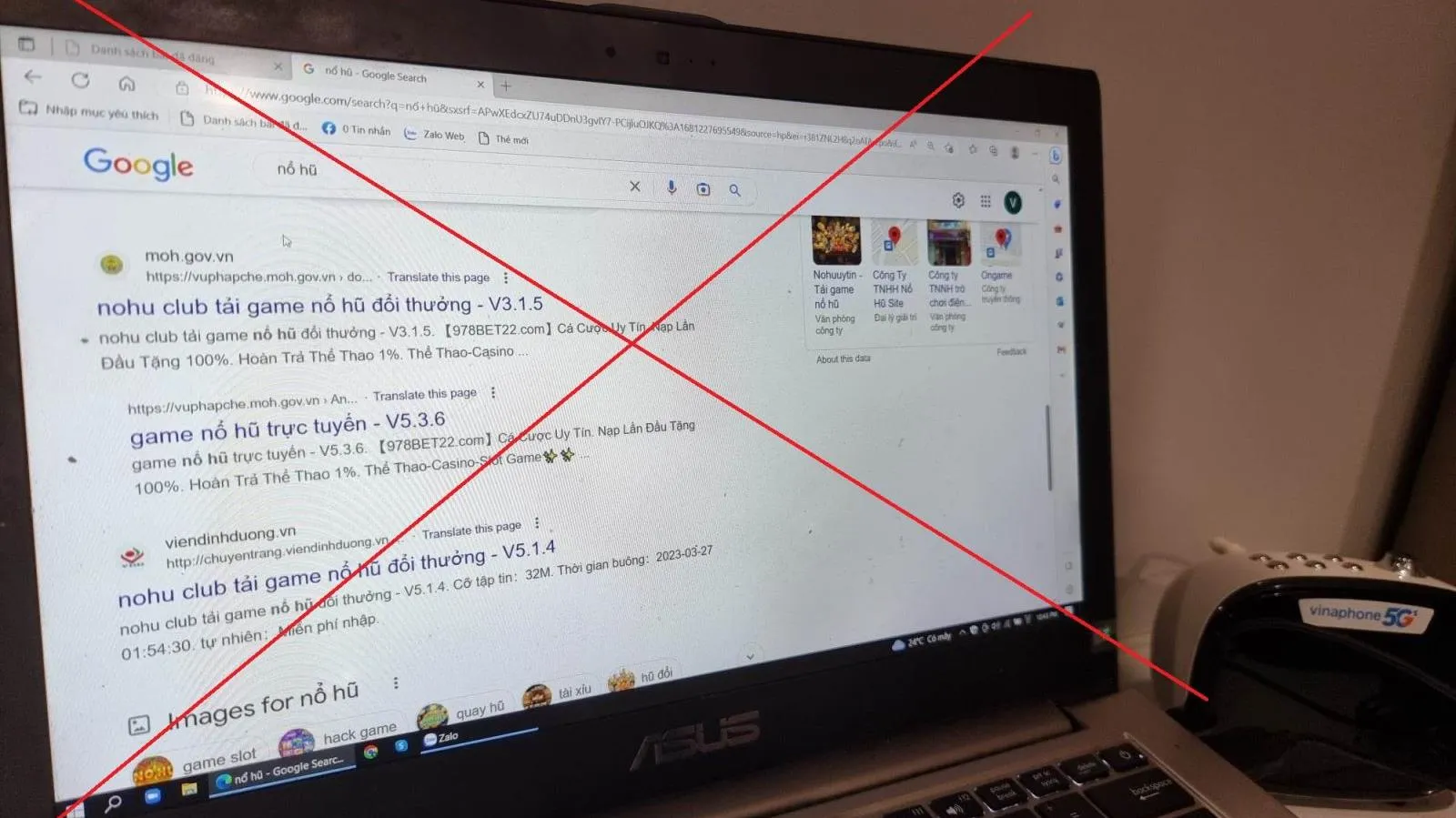 Nhiều website cơ quan nhà nước bị cài link ẩn quảng cáo cờ bạc