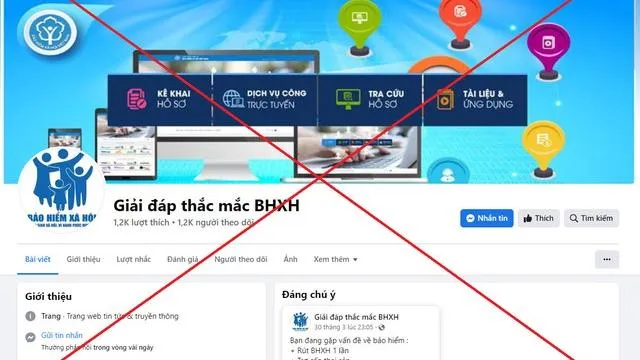 Cảnh báo fanpage giả mạo BHXH Việt Nam để lừa đảo