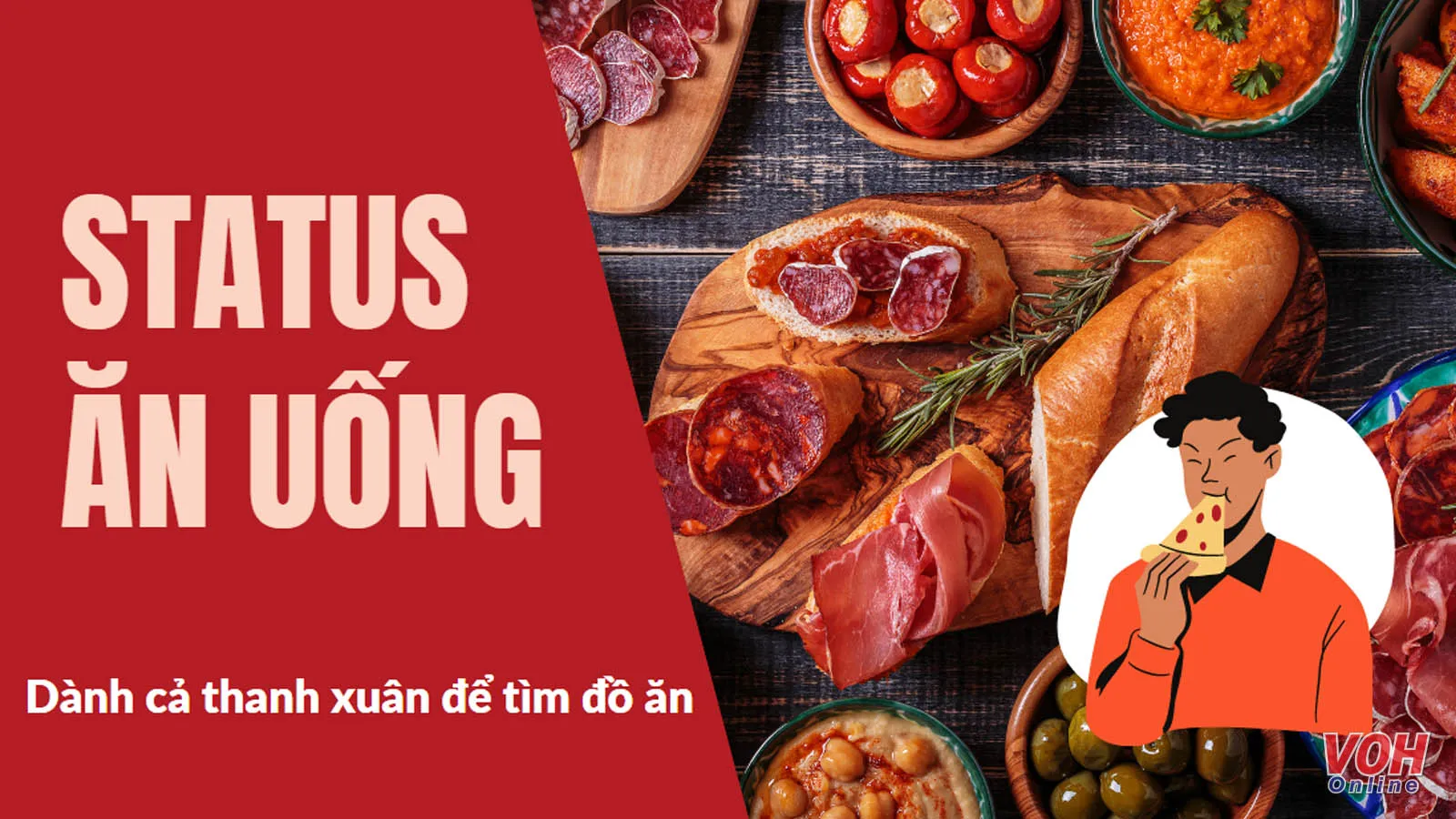 Những stt ăn uống hay, cap về ăn uống ngắn gọn hài hước