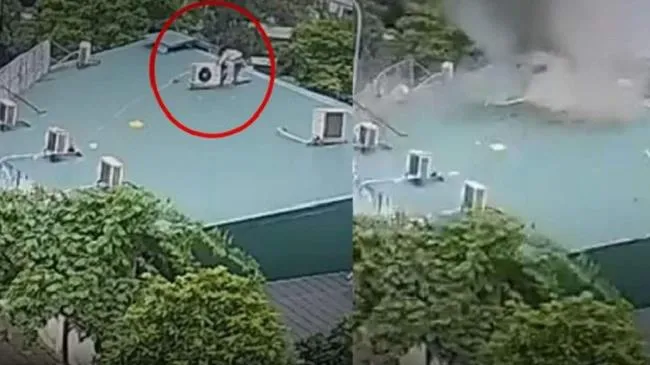 Nổ cục nóng điều hòa, một người chết và 1 người bị thương